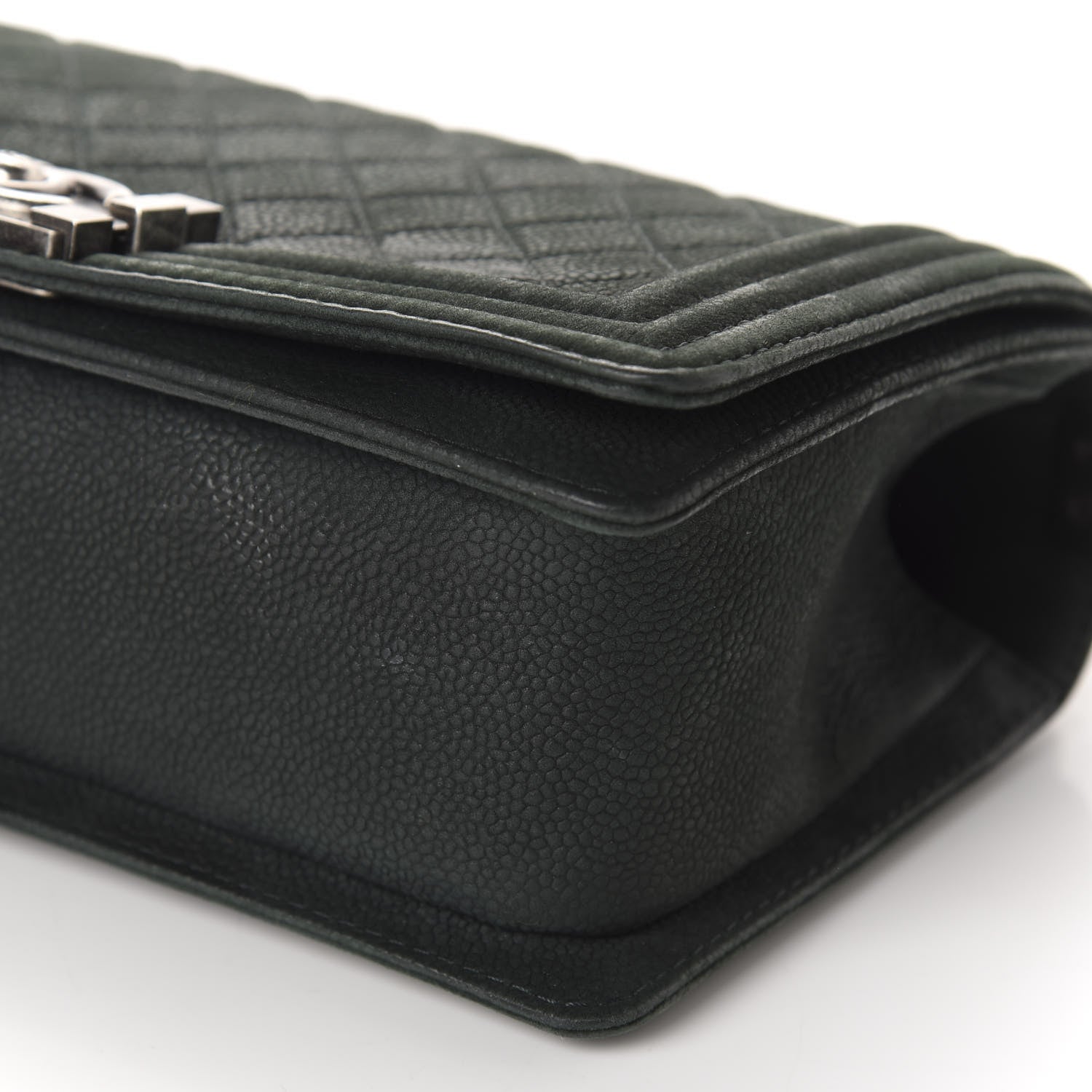 Chanel Iridescent Caviar Quilted Medium Boy Flap Dark Green 7 of 18