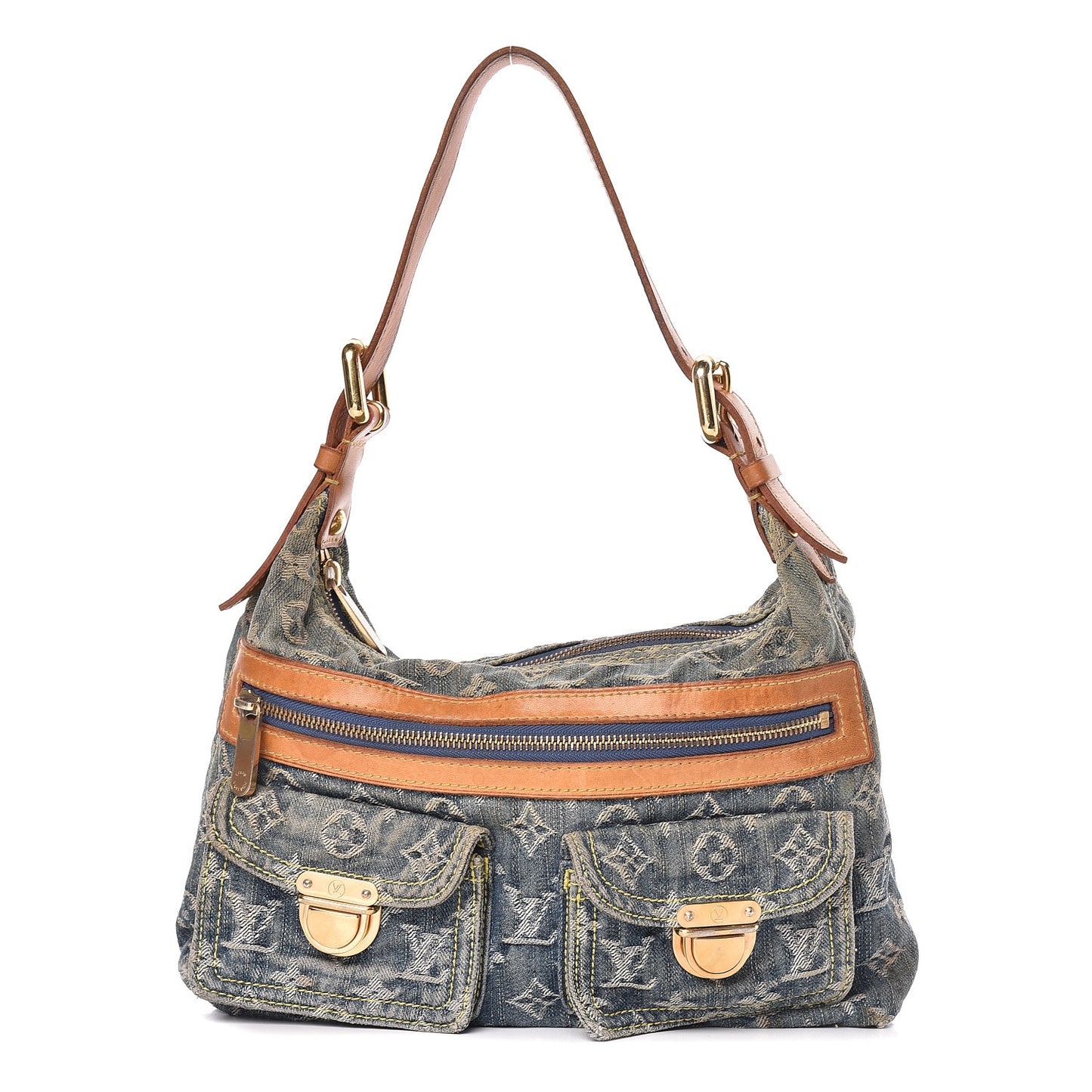 Monogram Denim Baggy PM Blue