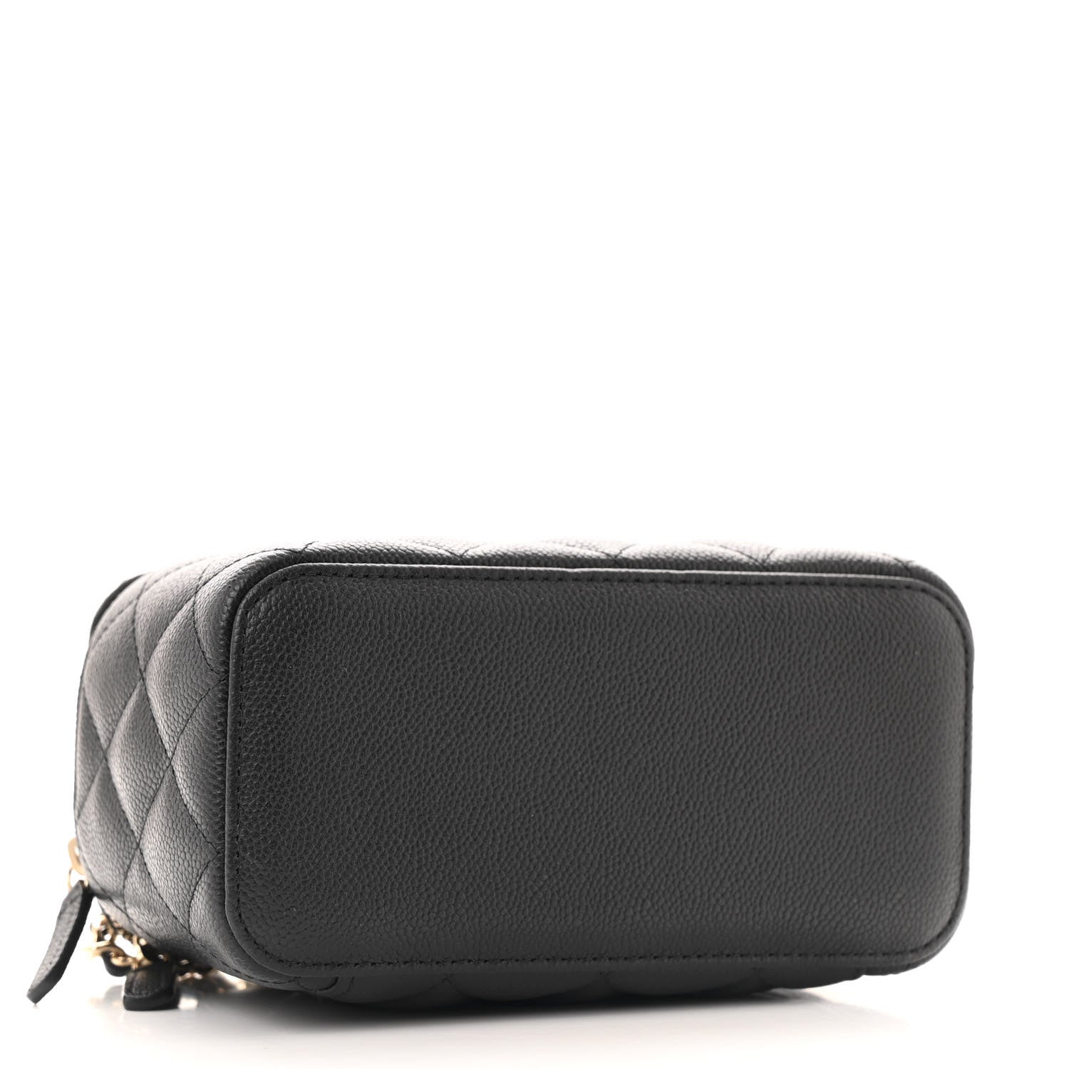Chanel Caviar Quilted Small Tiny CC Vanity Case With Chain Black 4 of 15