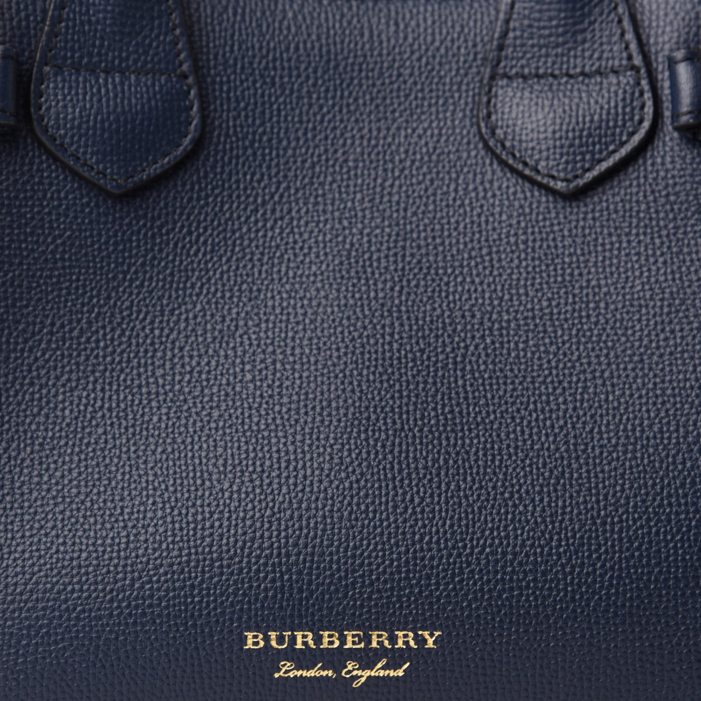 Grainy Calfskin House Check Baby Banner Tote Ink Blue
