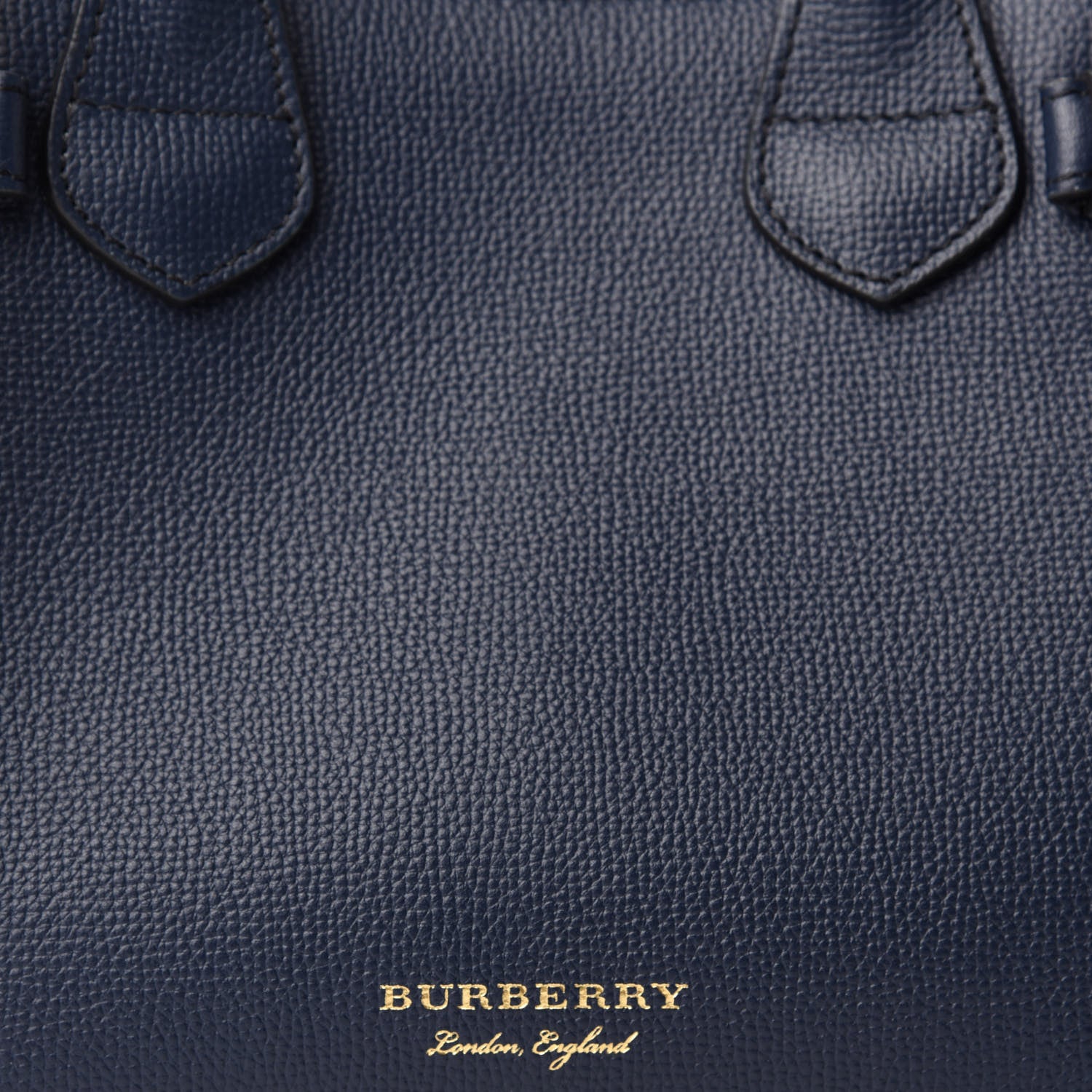 Burberry Grainy Calfskin House Check Baby Banner Tote Ink Blue 11 of 11