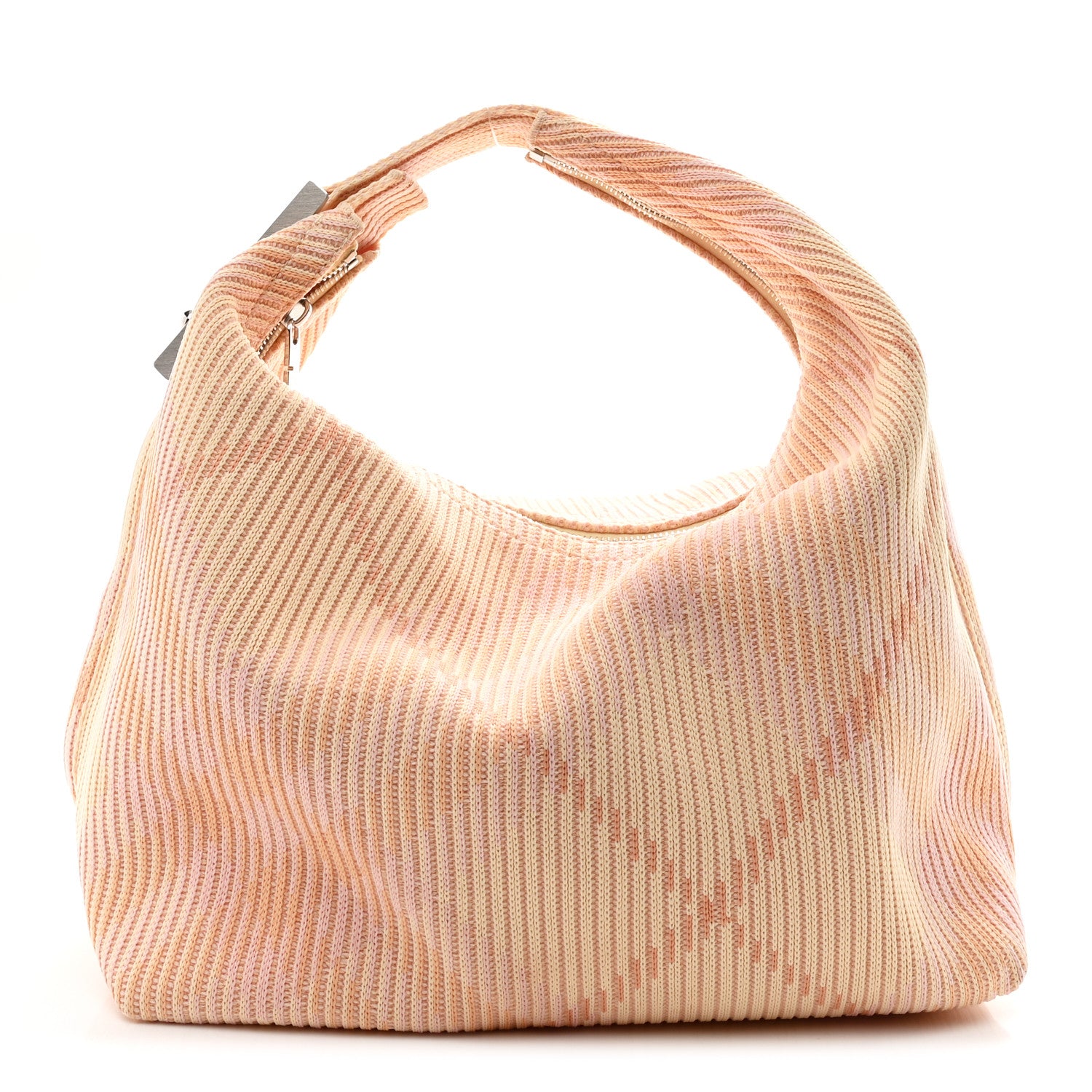 Burberry Canvas Knitted Check Medium Peg Duffle Bag Sherbert 1 of 11