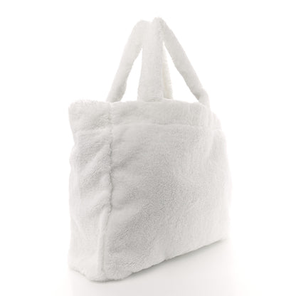 Prada Terry Cloth Tote Bag White Black 3 of 10