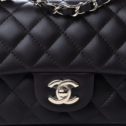 Chanel Lambskin Quilted Mini Rectangular Flap Dark Brown 10 of 11
