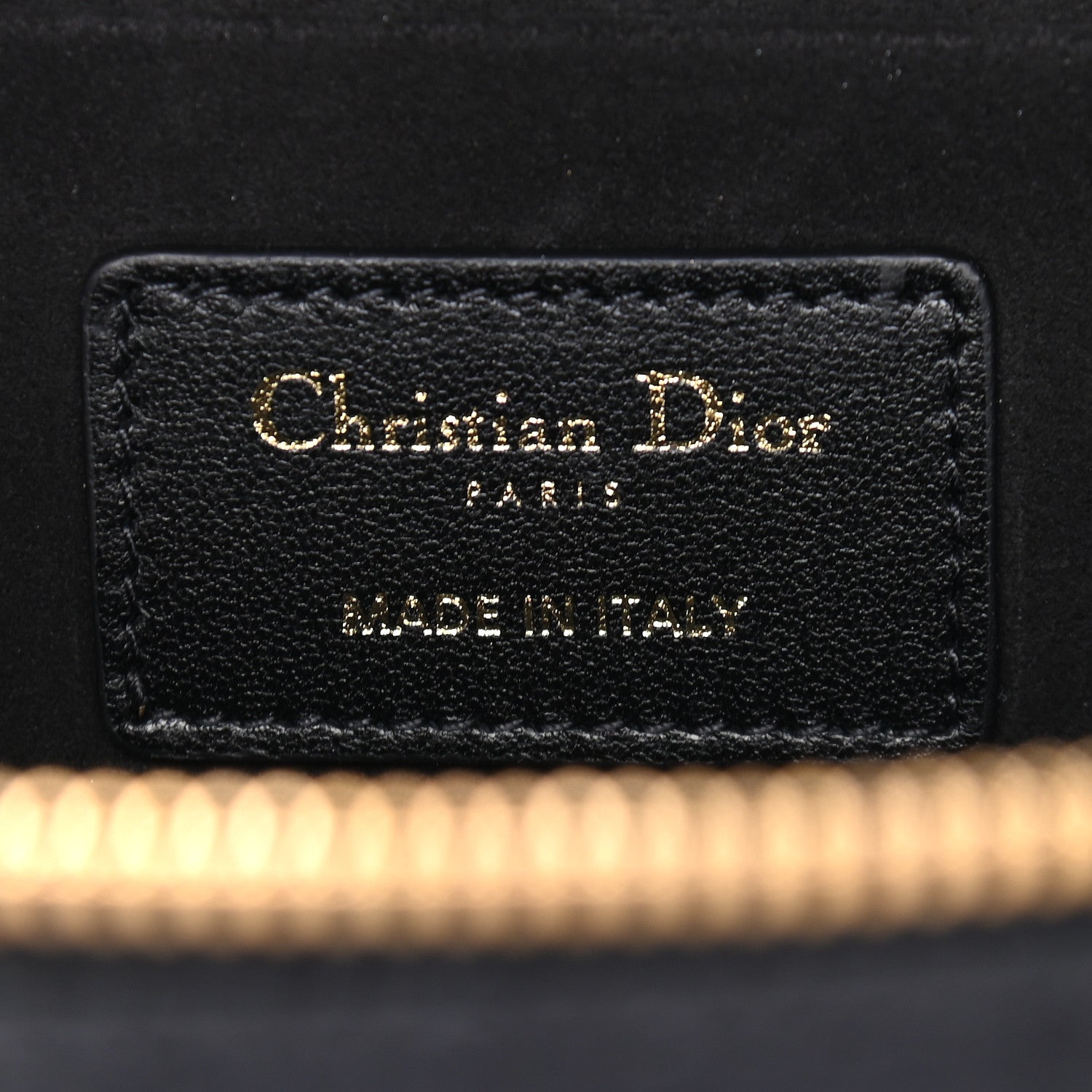 Christian Dior Lambskin Cannage Small Diortravel Vanity Case Black 5 of 9