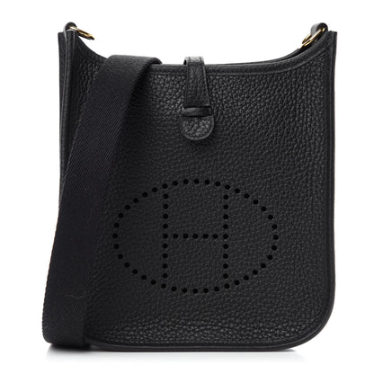 Hermes Taurillon Clemence Evelyne TPM Black 1 of 11