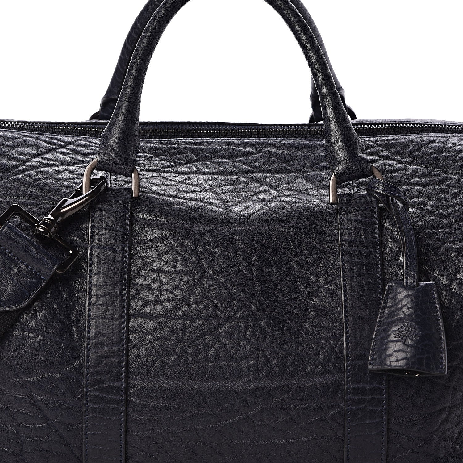 Mulberry Shrunken Calfskin Small Clipper Midnight Blue 7 of 9