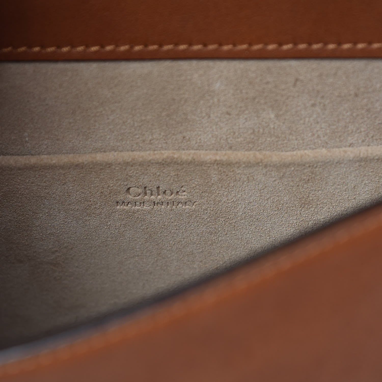 Chloe Calfskin Suede Medium Nile Bracelet Bag Caramel 6 of 11