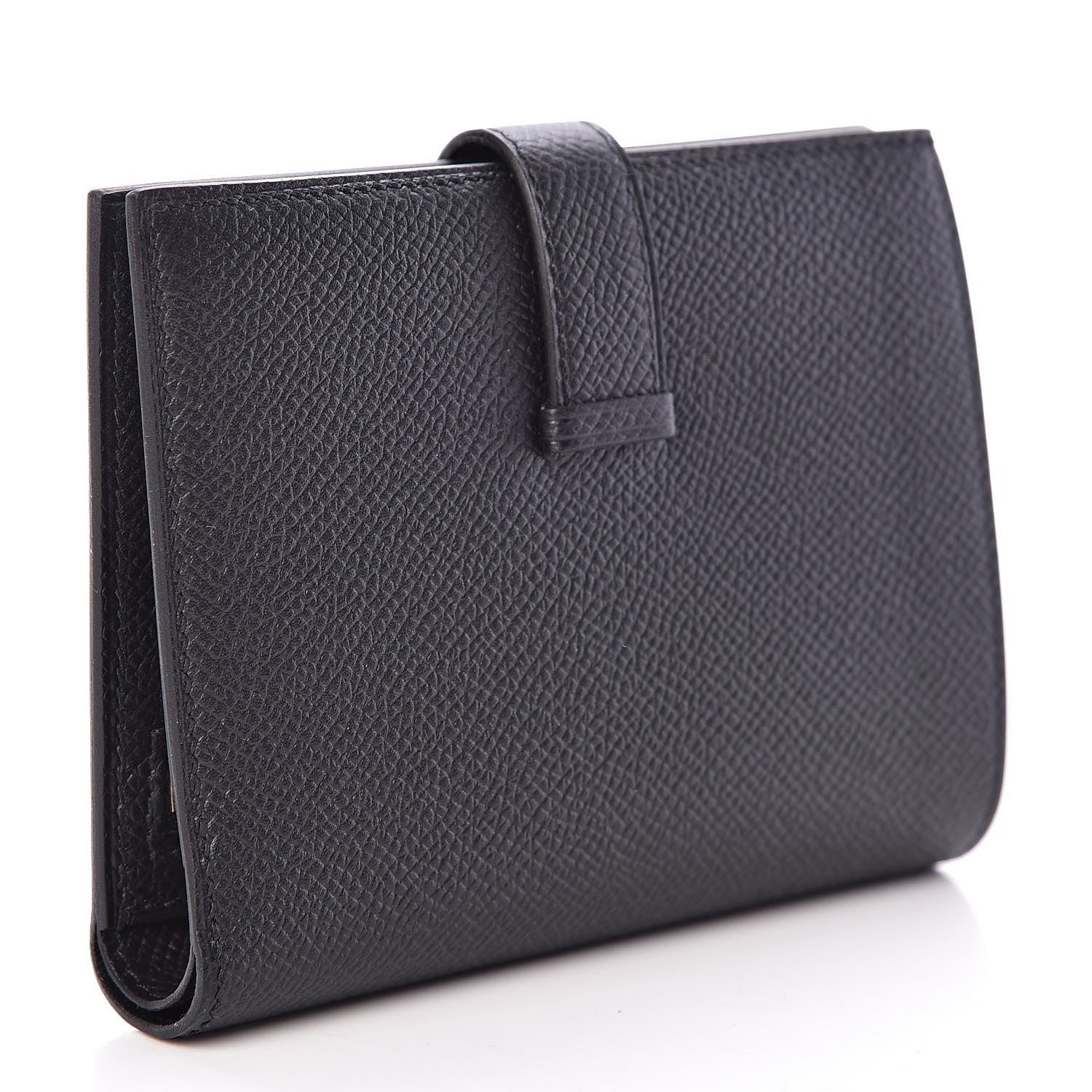 Hermes Epsom Bearn Compact Wallet Black 3 of 7