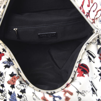Chanel Velour Camellia Print Frame Bag White 5 of 11