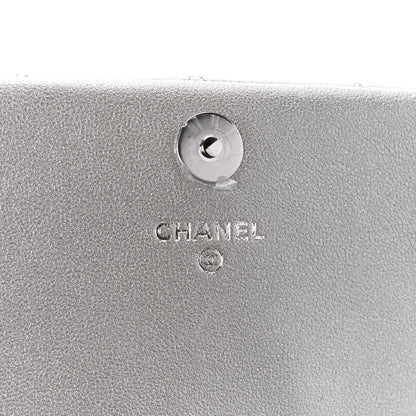 Chanel Iridescent Mirror Goatskin Quilted Clutch With Chain Silver 6 of 11