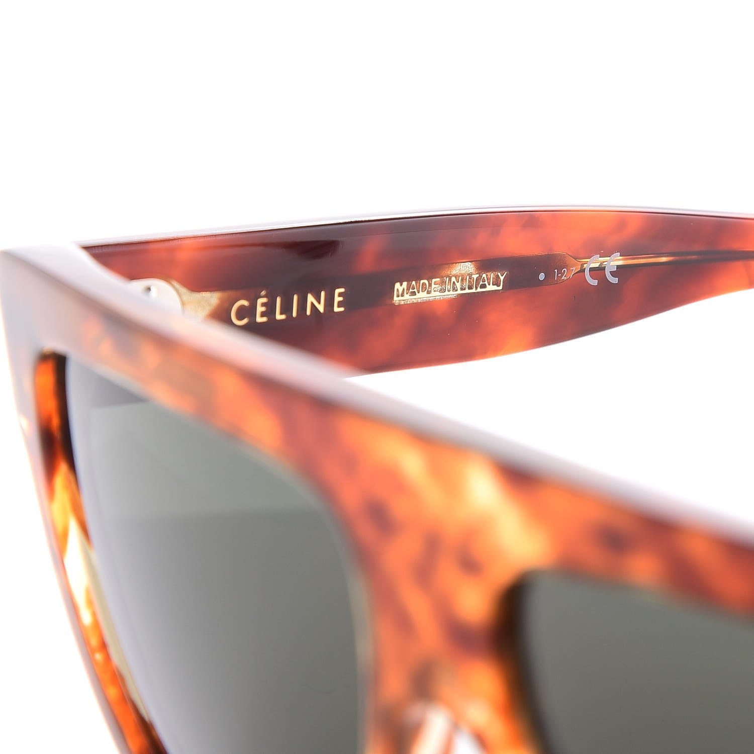 Celine Acetate Aviator Sunglasses CL 40001I Havana 6 of 6