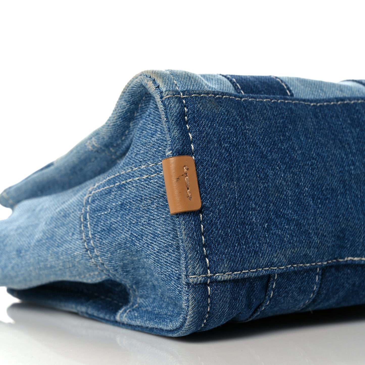 Denim Canvas Small Tote Bag Blue