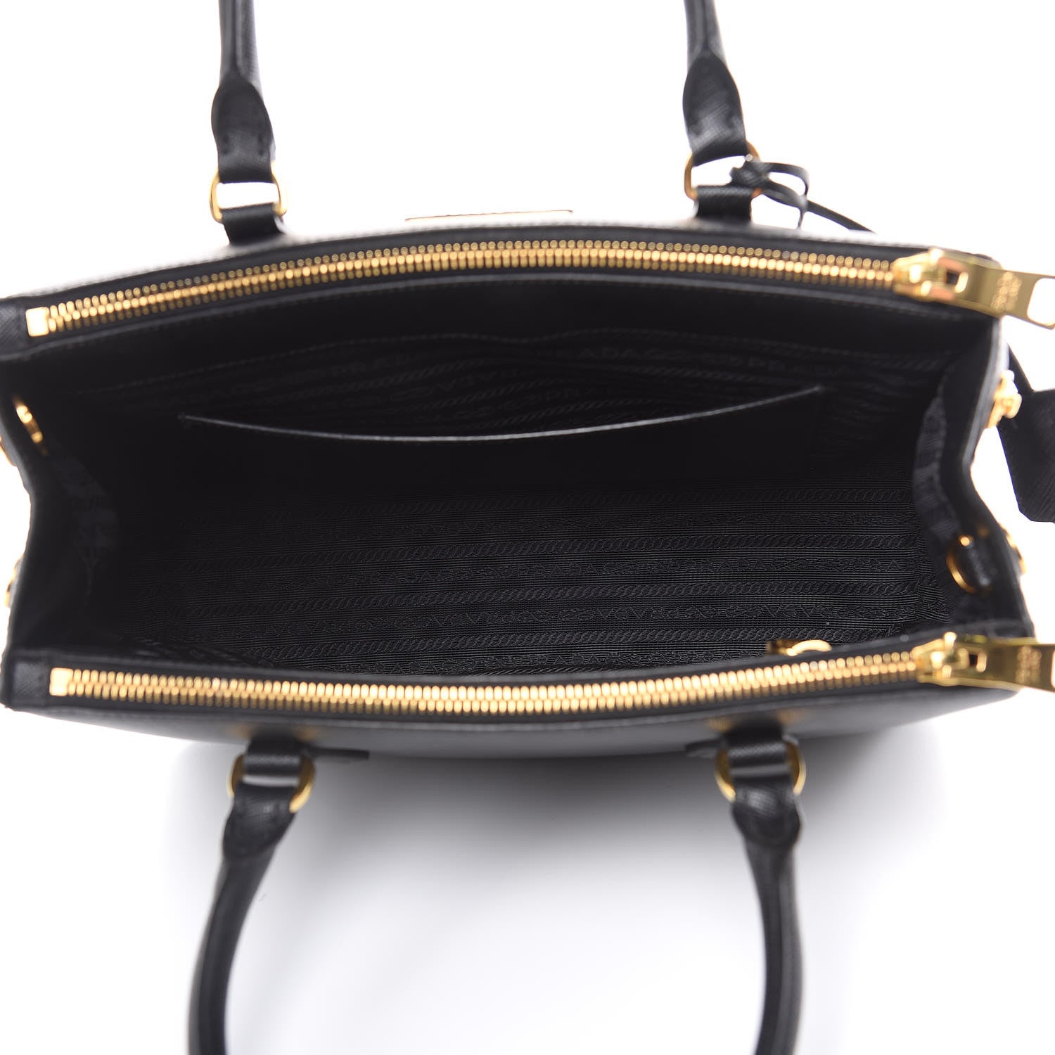 Prada Saffiano Small Galleria Double Zip Tote Black 5 of 17