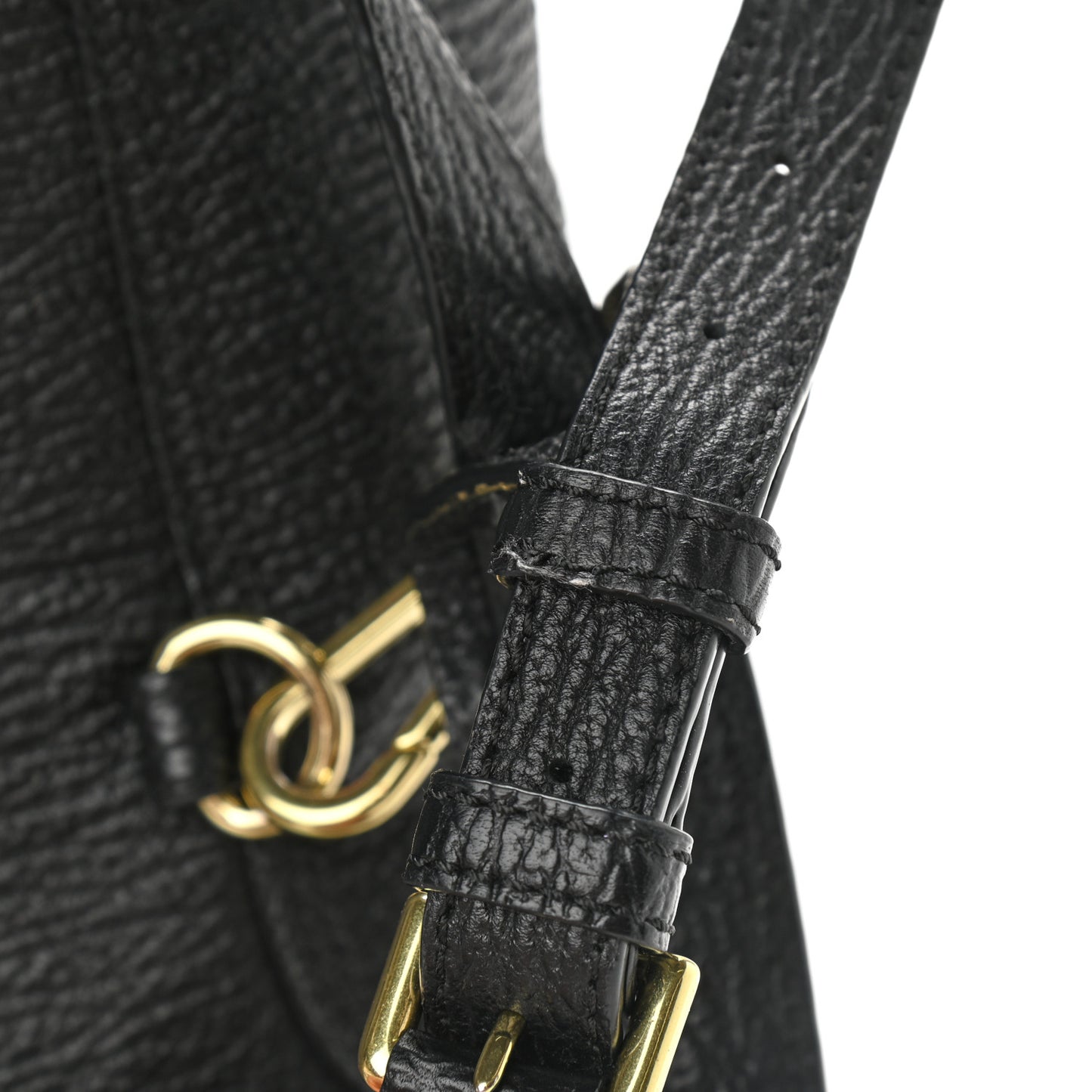 Textured Calfskin Pashli Backpack Black