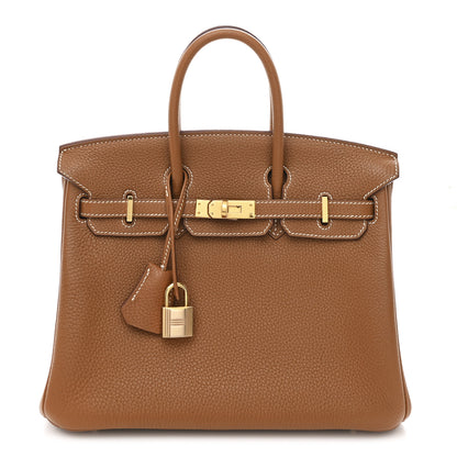 Hermes Togo Birkin 25 Gold 1 of 11