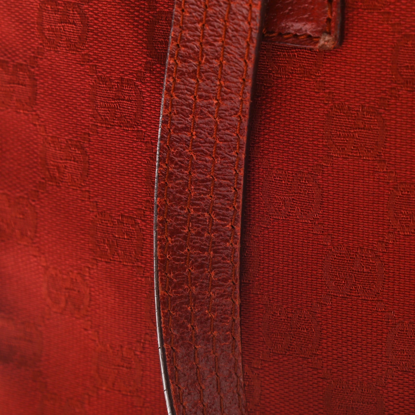 Monogram Medium Tote Red