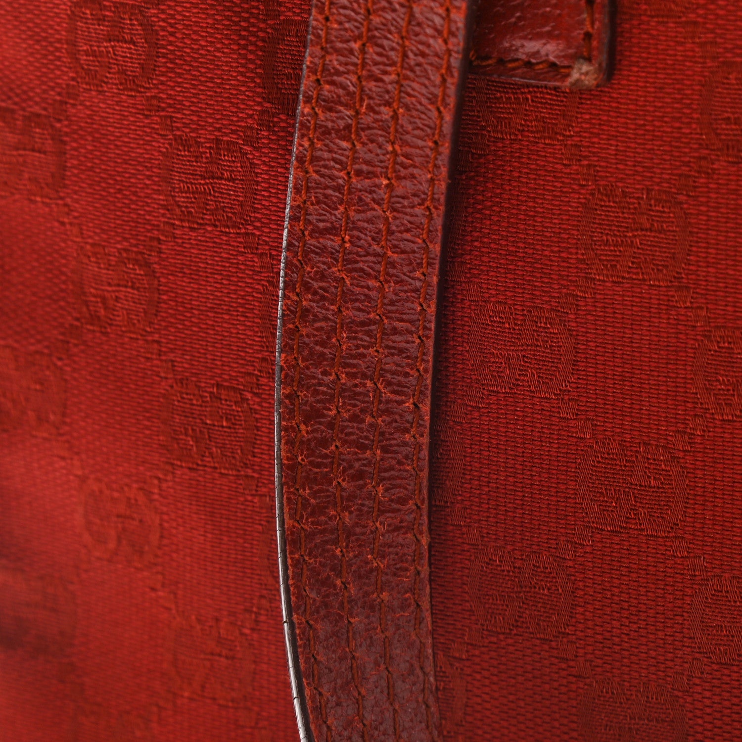 Gucci Monogram Medium Tote Red 13 of 17