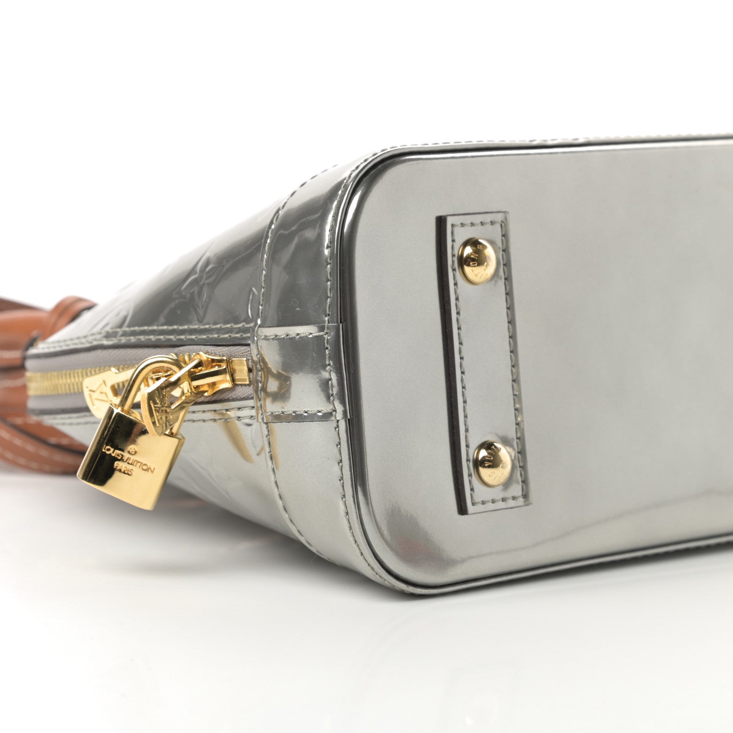 Louis Vuitton Vernis Alma BB Gris Metal 9 of 11