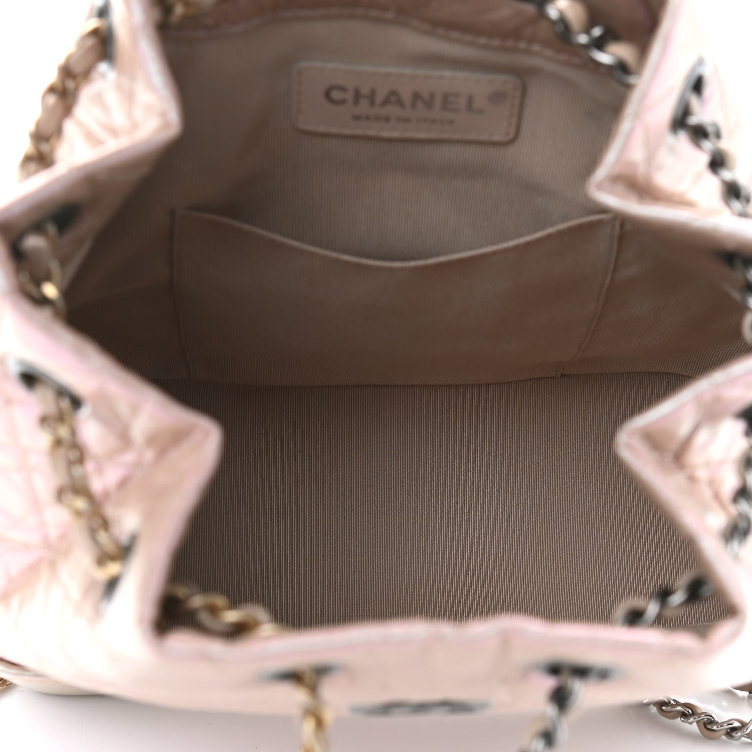 Chanel Iridescent Lambskin Calfskin Small Quilted Gabrielle Backpack Light Pink 5 of 10