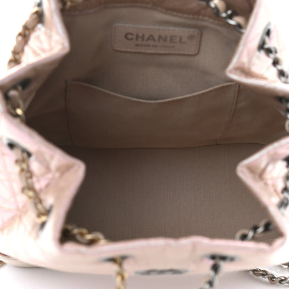 Chanel Iridescent Lambskin Calfskin Small Quilted Gabrielle Backpack Light Pink 5 of 10