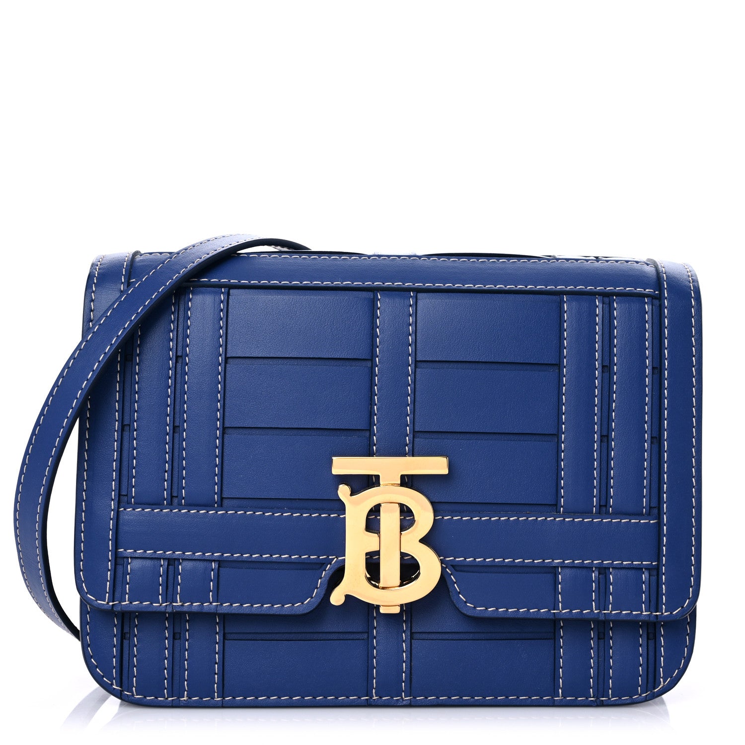 Burberry Calfskin Small TB Bag Ink Navy 1 of 9