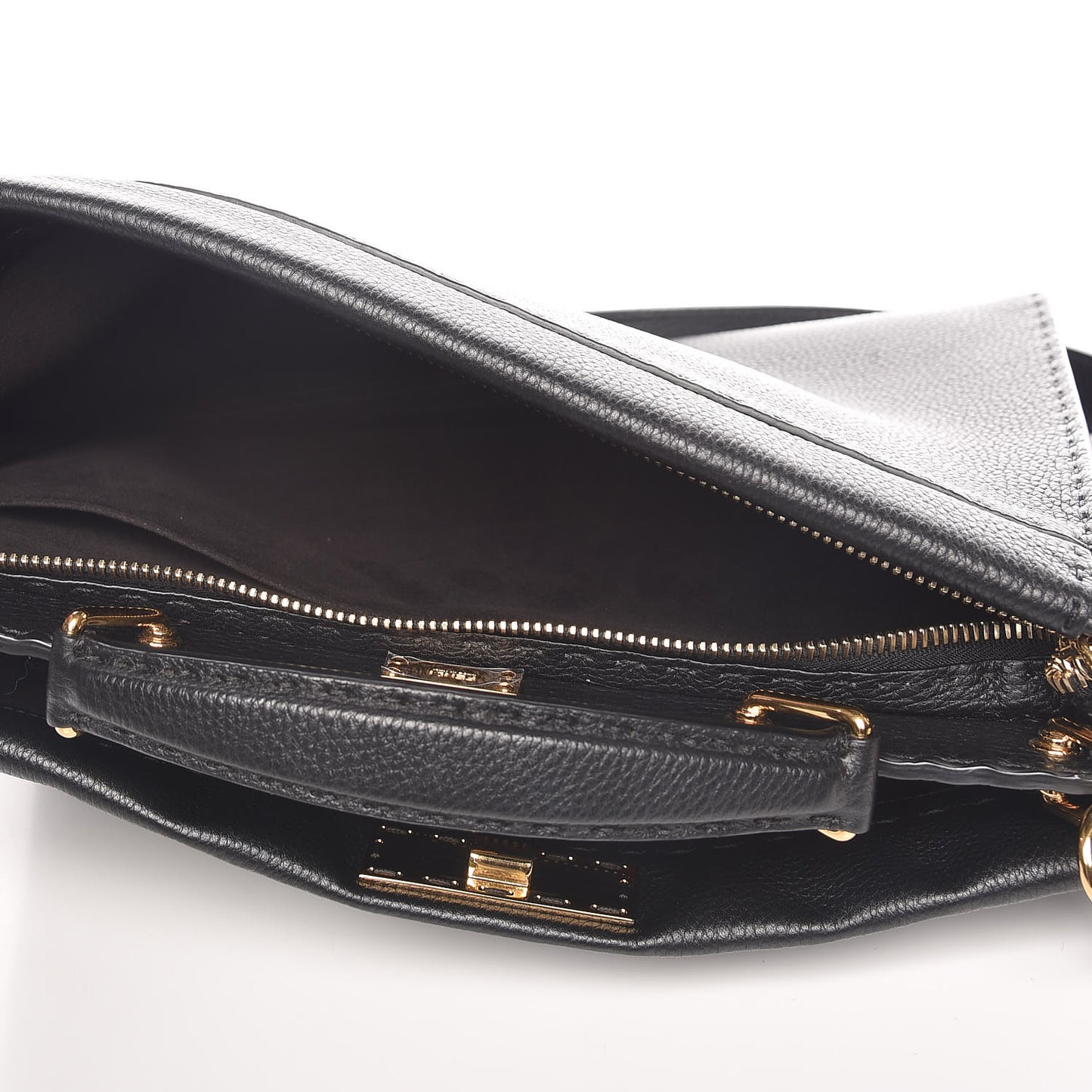 Cuoio Romano Selleria Monster Eyes Large Peekaboo Iconic Fit Satchel Black