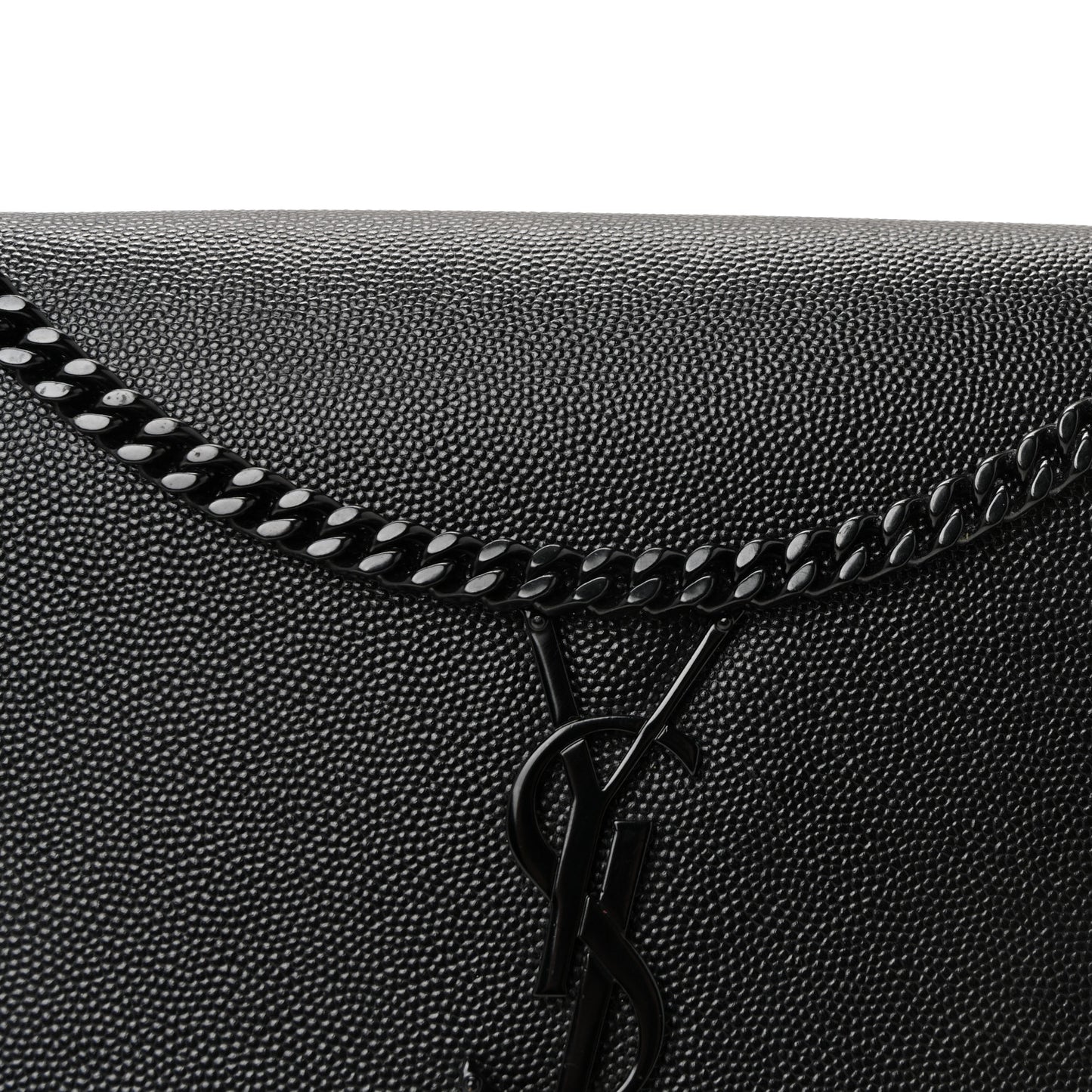 Grain De Poudre Medium Classic Monogram Monochrome Kate Satchel Black