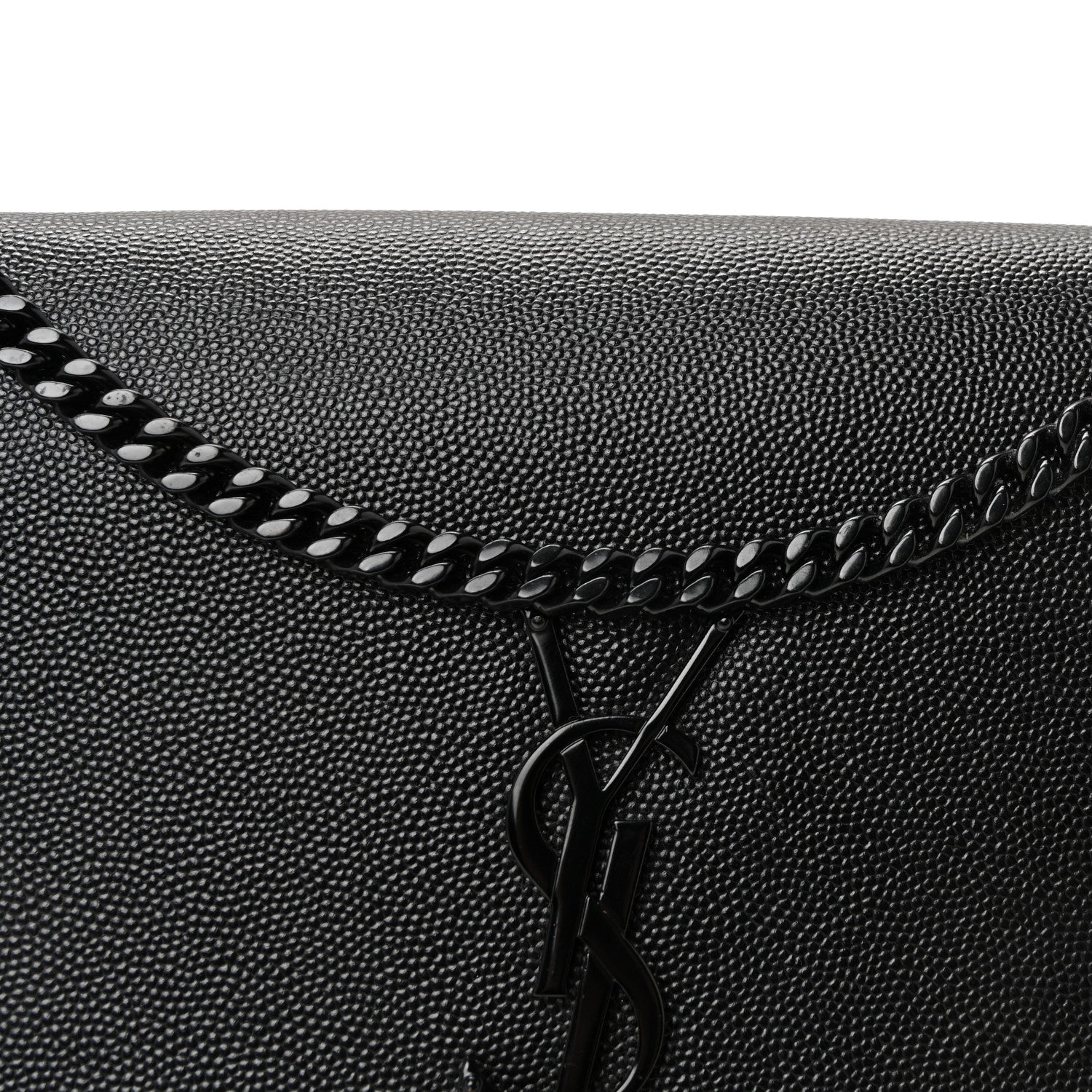 Saint Laurent Grain De Poudre Medium Classic Monogram Monochrome Kate Satchel Black 7 of 9