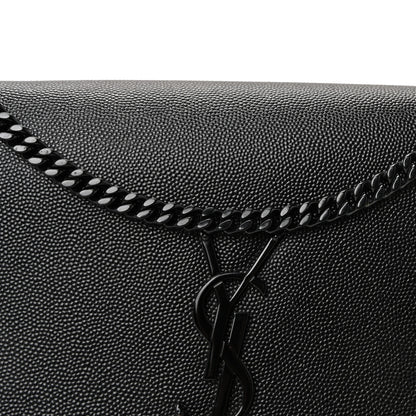 Saint Laurent Grain De Poudre Medium Classic Monogram Monochrome Kate Satchel Black 7 of 9