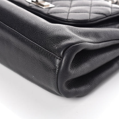 Chanel Caviar Quilted Accordion Mademoiselle Flap Black 9 of 10
