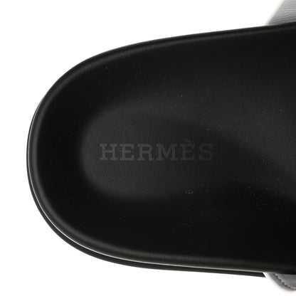 Hermes Calfskin Womens Chypre Sandals 37 White 6 of 9