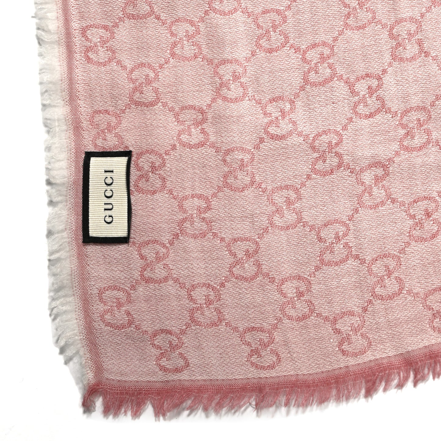 Wool Silk GG Monogram GGNat Scarf Roseate