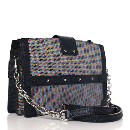 Louis Vuitton Calfskin Monogram LV Pop Trunk Clutch Blue 3 of 8
