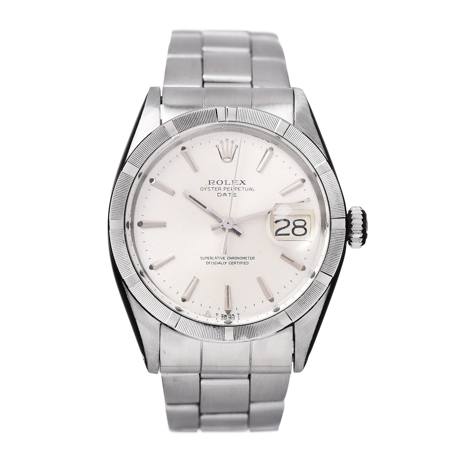 Rolex Stainless Steel 34mm Oyster Perpetual Date Watch Silver 1501 1 of 5