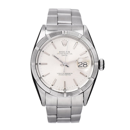 Rolex Stainless Steel 34mm Oyster Perpetual Date Watch Silver 1501 1 of 5