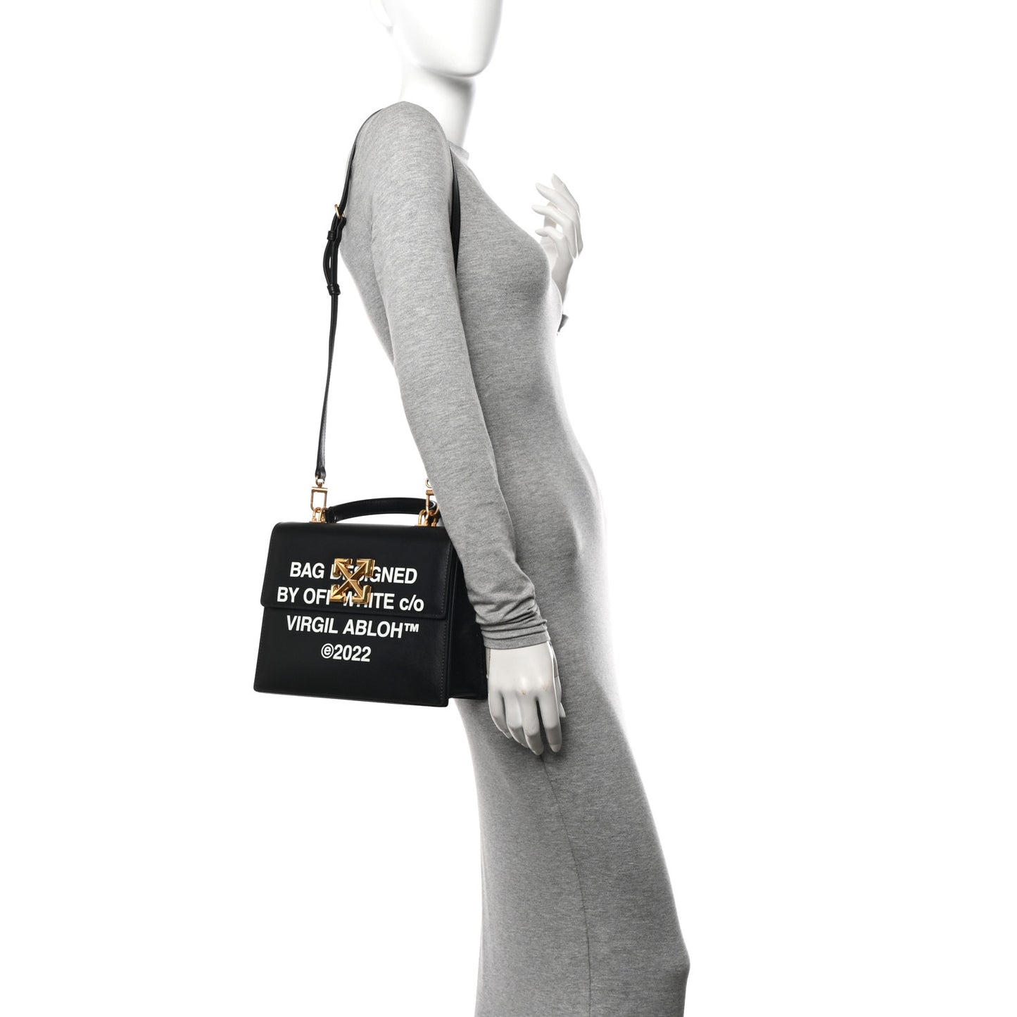 Calfskin Jitney 2.8 Virgil Abloh Shoulder Bag Black