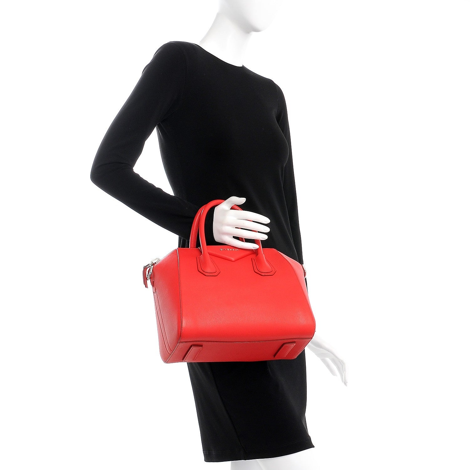 Givenchy Sugar Goatskin Small Antigona Red 3 of 8