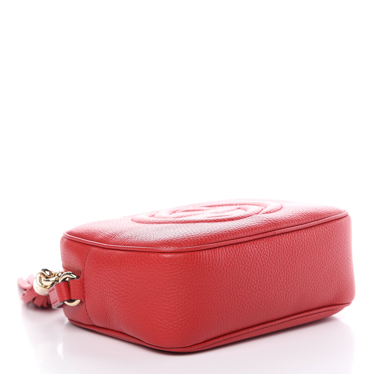 Pebbled Calfskin Small Soho Disco Bag Tabasco Red