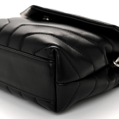 Saint Laurent Calfskin Y Quilted Monogram Toy Loulou Crossbody Bag Black 10 of 10