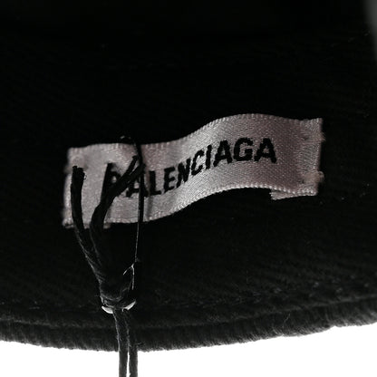 Balenciaga Bio Cotton Logo Classic Baseball Cap 59 L Black White 9 of 9