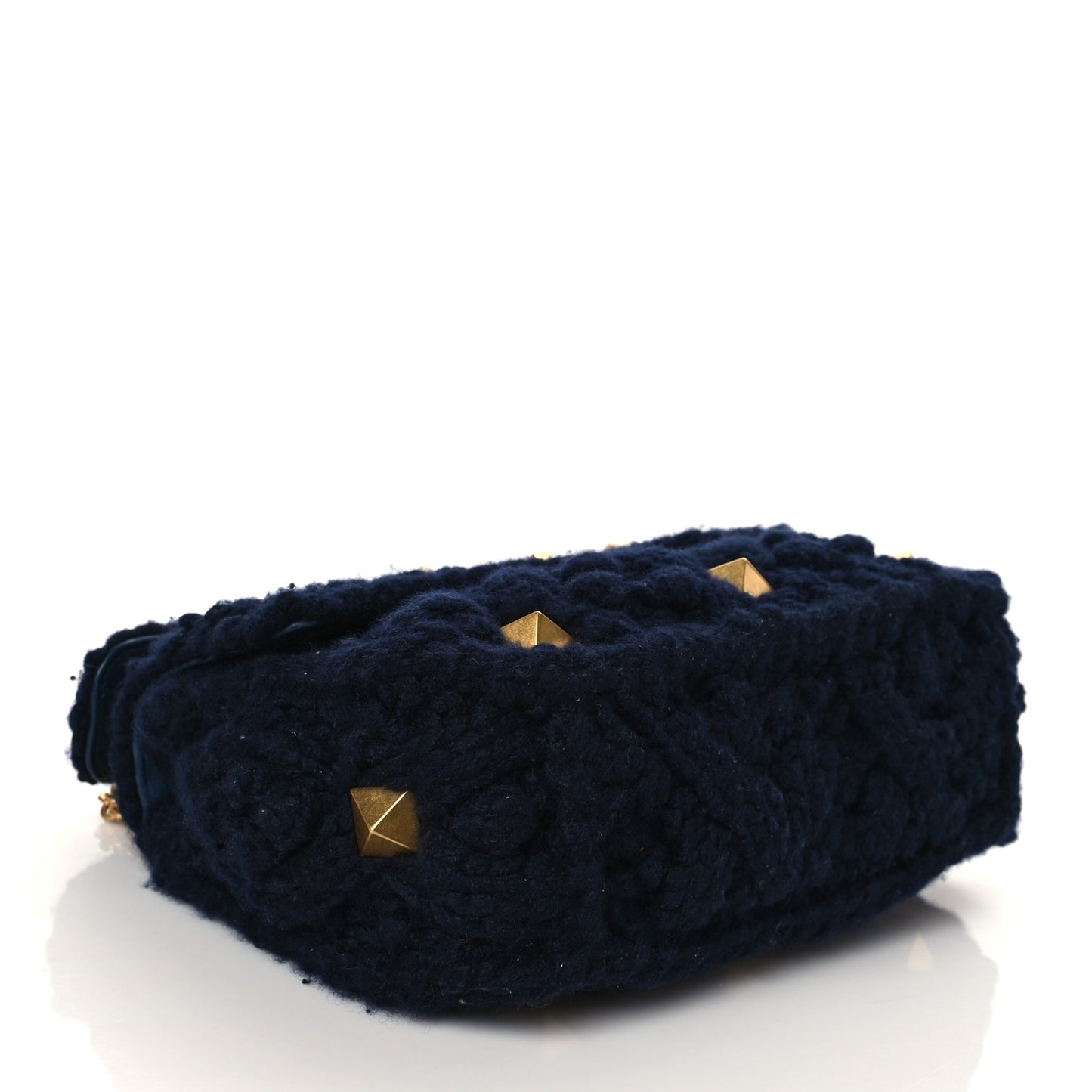 Cashmere Medium Roman Stud Shoulder Bag Marine