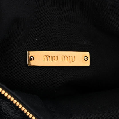 Miu Miu Vitello Lux Bow Bag Black 6 of 10