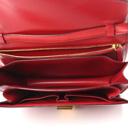 Celine Box Calfskin Medium Classic Box Flap Bag Red 5 of 11