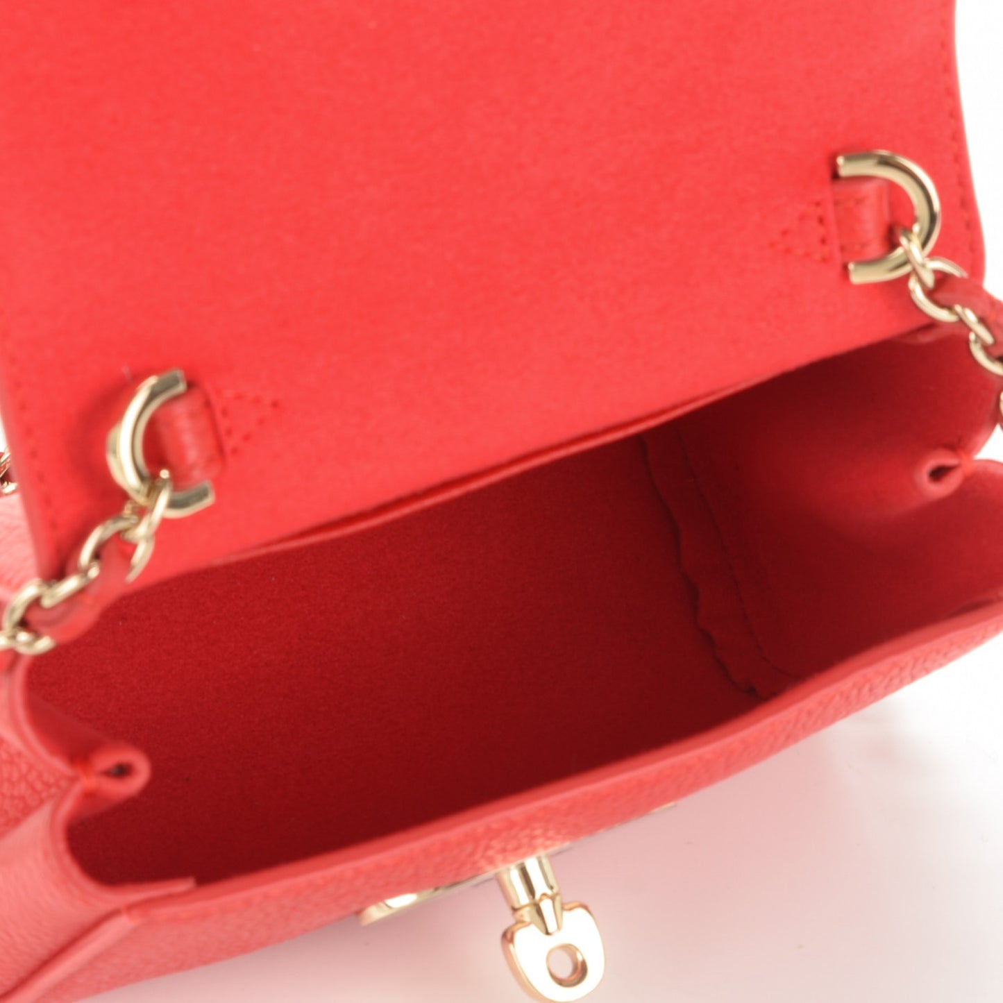 Classic Grain Calfskin Mini Lily Hibiscus