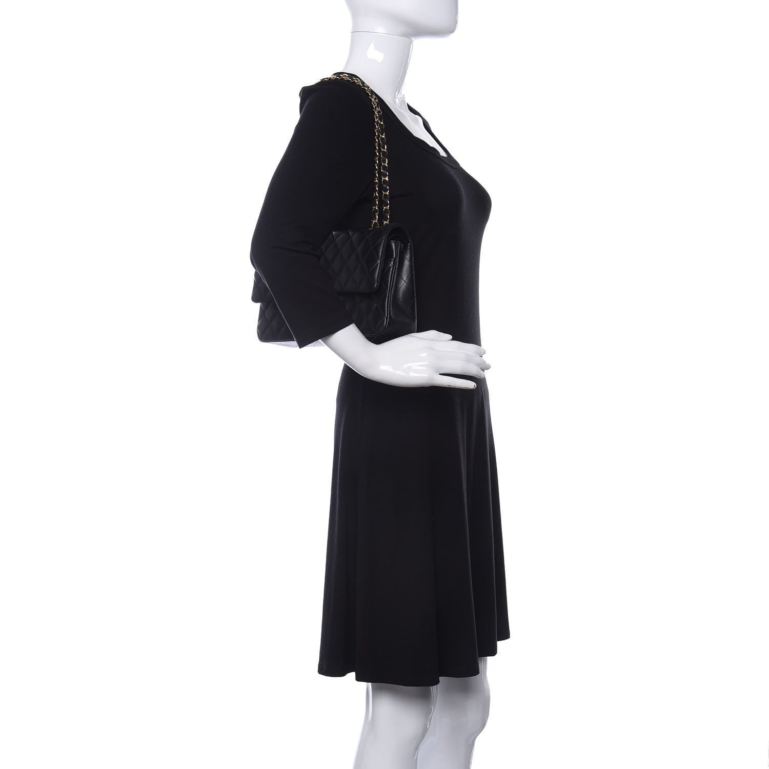 Chanel Lambskin Quilted Medium Double Flap Black 2 of 11