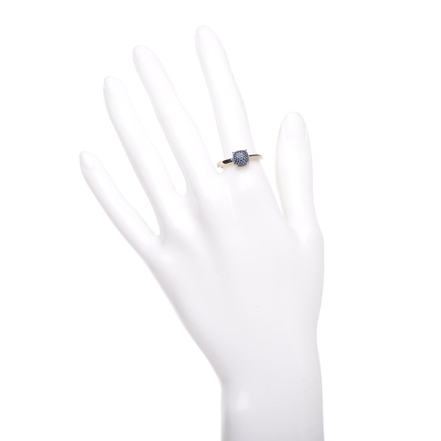 18K White Gold Blue Sapphires 7mm Paloma's Sugar Stacks Ring 54 7