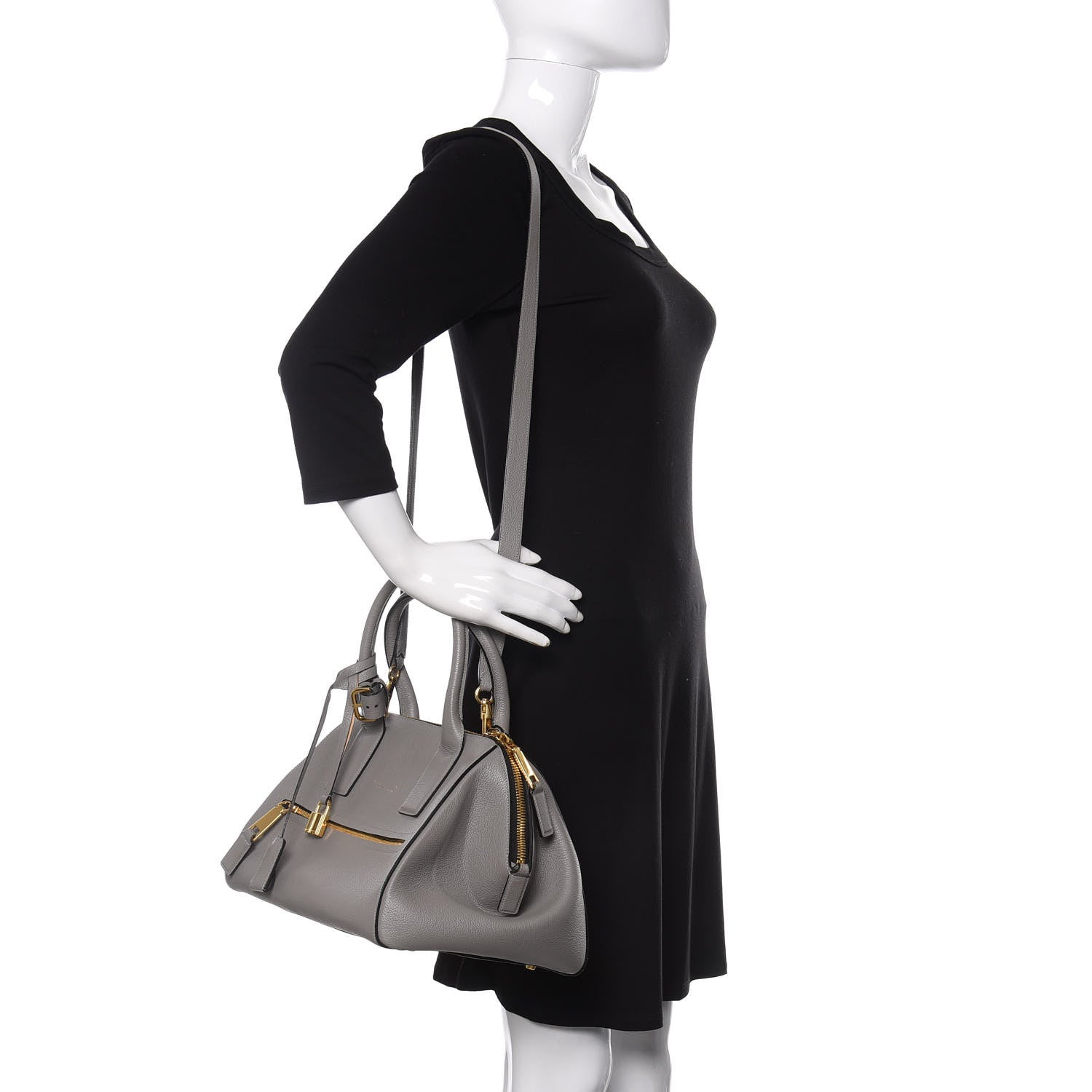 Marc Jacobs Textured Calfskin Small Incognito Satchel Grey 2 of 9