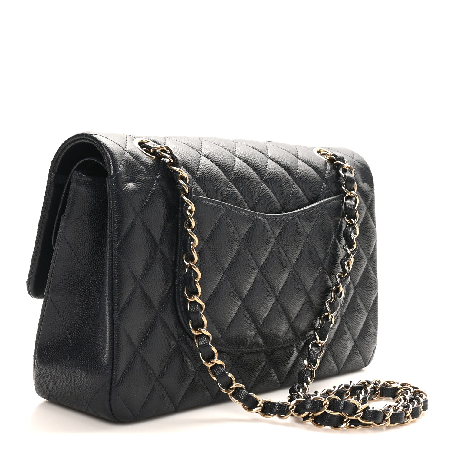 Chanel Caviar Quilted Medium Double Flap Navy 3 of 11