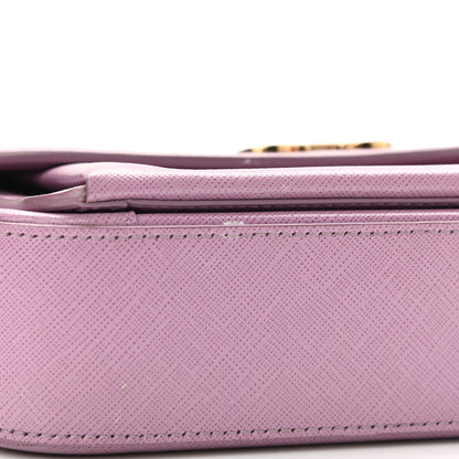 Salvatore Ferragamo Saffiano Sandrine Shoulder Bag Purple 4 of 11